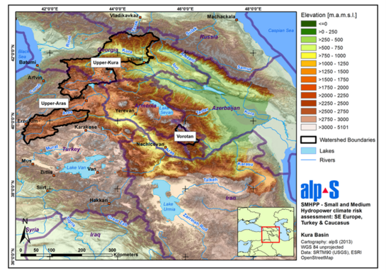 Klimarisikobewertung kleiner und mittlerer Wasserkraftprojekte in Südosteuropa, der Türkei, dem Kaukasus und Marokko